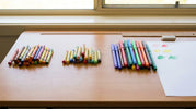 Crayons oil pastels and textas compared for school art