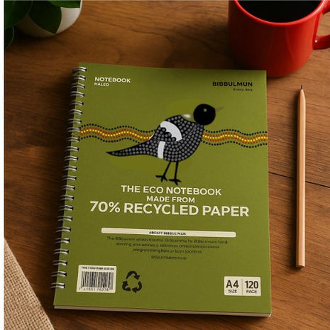 Bibbulmun Everyday A4 Wiro-Bound Notebook 120 page– 70% Recycled Ruled Paper
