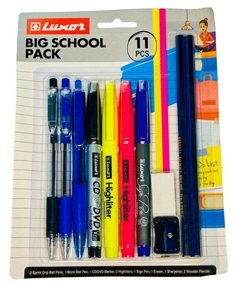 Luxor Big School Pack (11 Pcs) – Complete Stationery Kit for Students