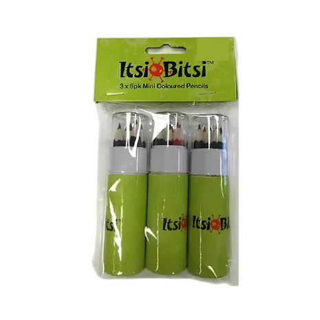 Itsi Bitsi Mini Coloured Pencils - 3 x 6 PK ( Buy in Multiples of 12 )