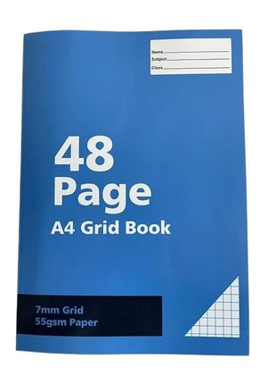 A4 Math Grid Book 55gsm 7mm 48 page ( Buy in Multiples of 12 )